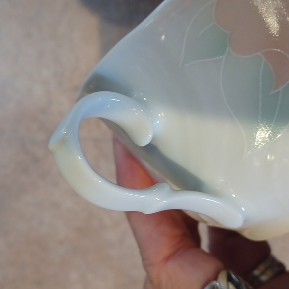 Lynns Fine China Set of 6 Floral Pastel Print Dainty Tea Cups - Picture 8 of 8